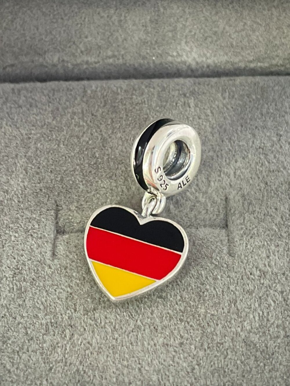 Pandora Germany Flag Dangle Charm Heart Flag Pendant